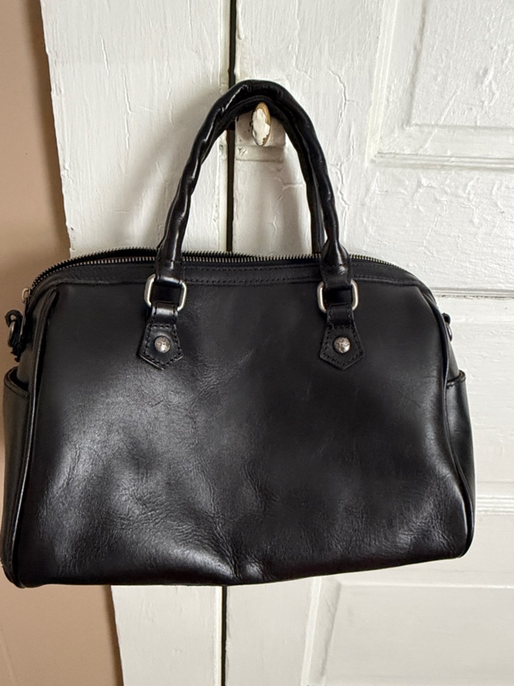 Patricia Nash Classic Black Skye crossbody Leather bag with strap